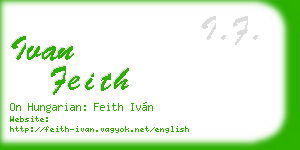 ivan feith business card