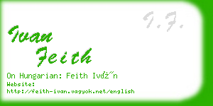 ivan feith business card